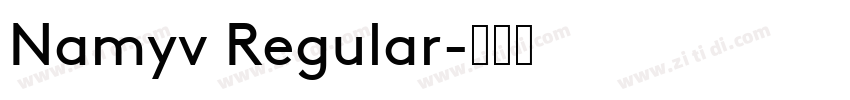 Namyv Regular字体转换